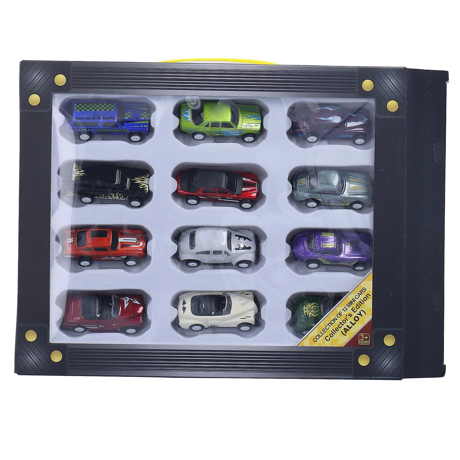 12Pcs Alloy Car Model Highly Simulation Pull Back Vehicle Model Toy for Children