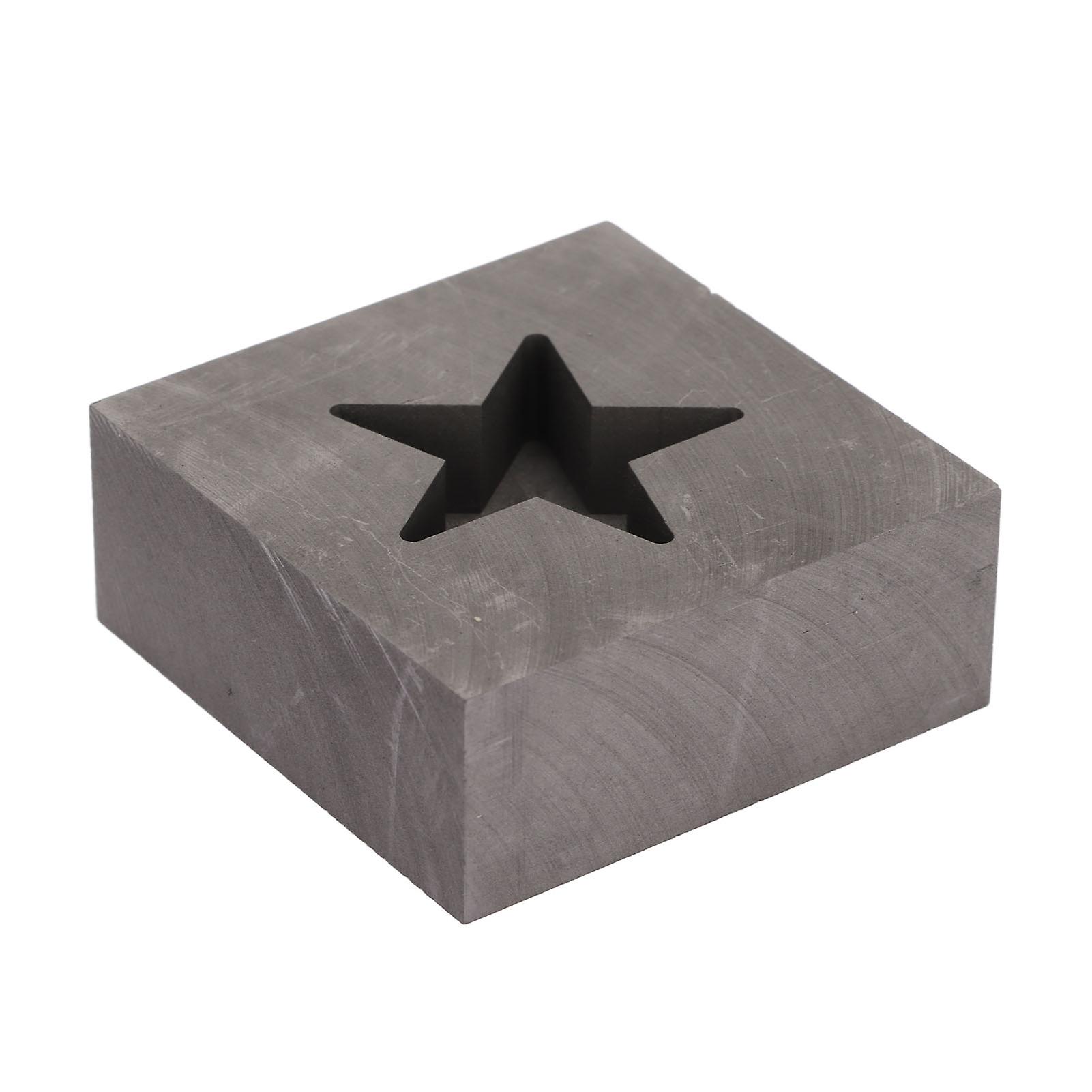 Moule de coulée en graphite en forme d'étoile pour lingot d'or et d'argent, pour laiton, cuivre, aluminium et zinc