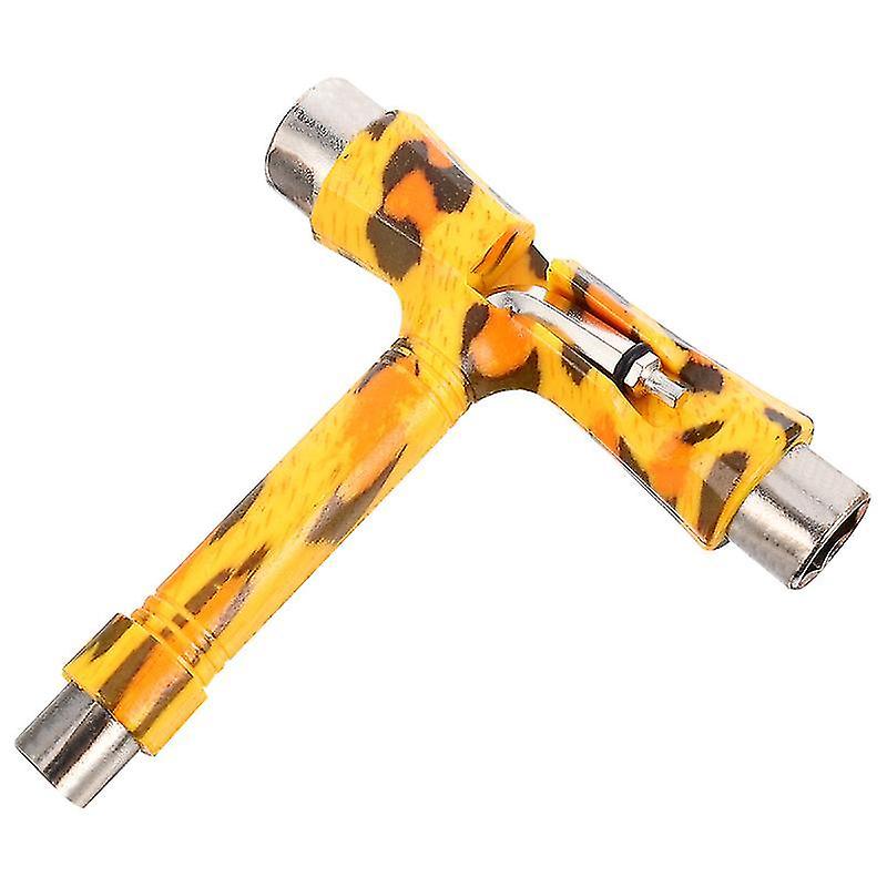10X9.5x2cm Leopard Pattern Skateboard Small Parts T Type Wrench Tool Roller Skateboard Repair Tool