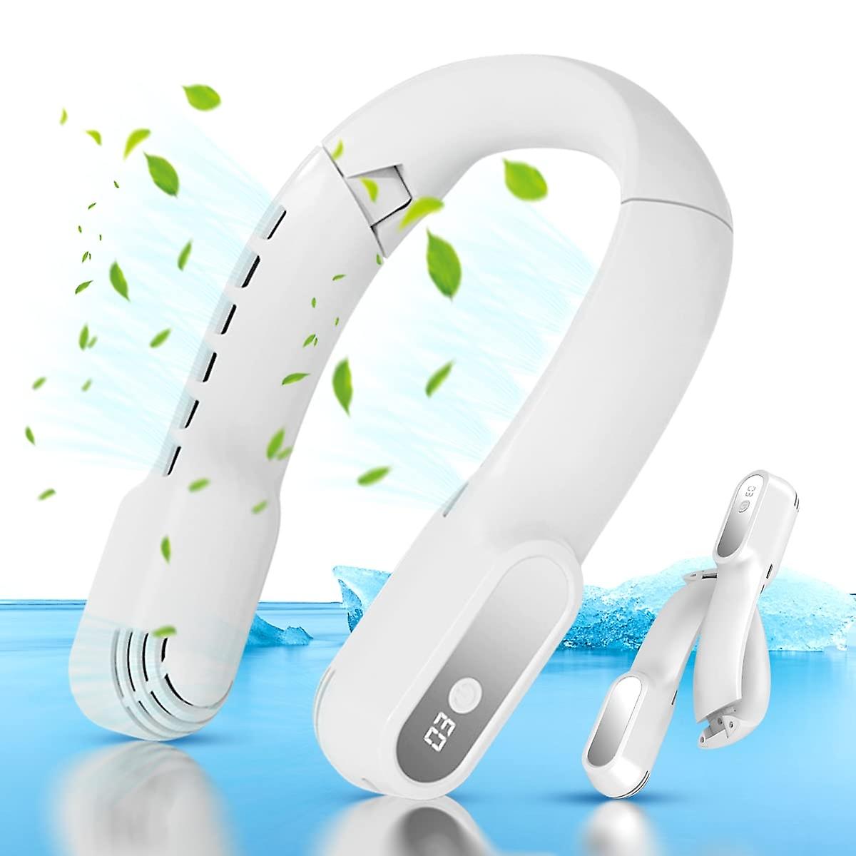 Portable Hands Free Bladeless Fan (White)