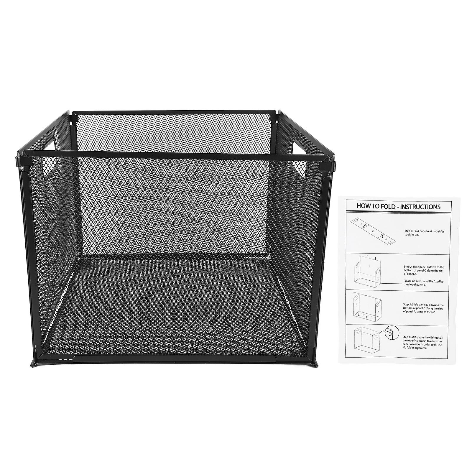 2pcs Mesh File Holder Foldable Metal Mesh File Organizer for Letters Legal Documents Folders Office Organization