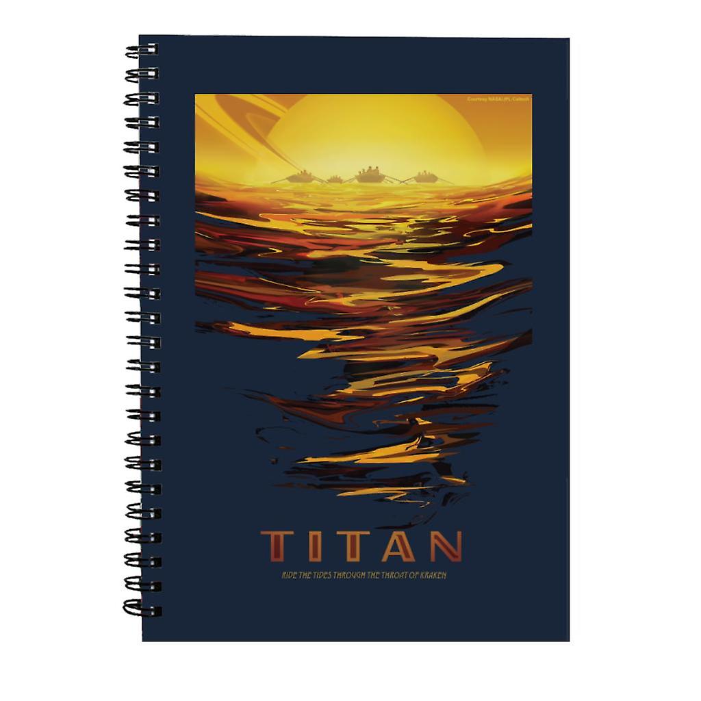 NASA Titan Interplanetary Travel Poster Spiral Notebook