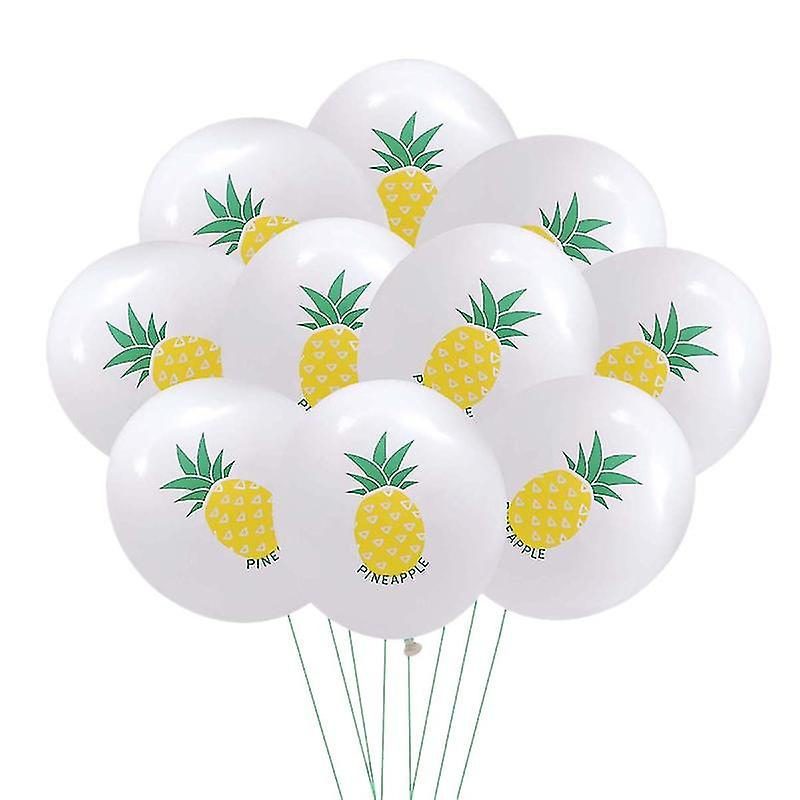 30pcs Pineapple Print Latex Inflatables Hanging Balloons For Decoration