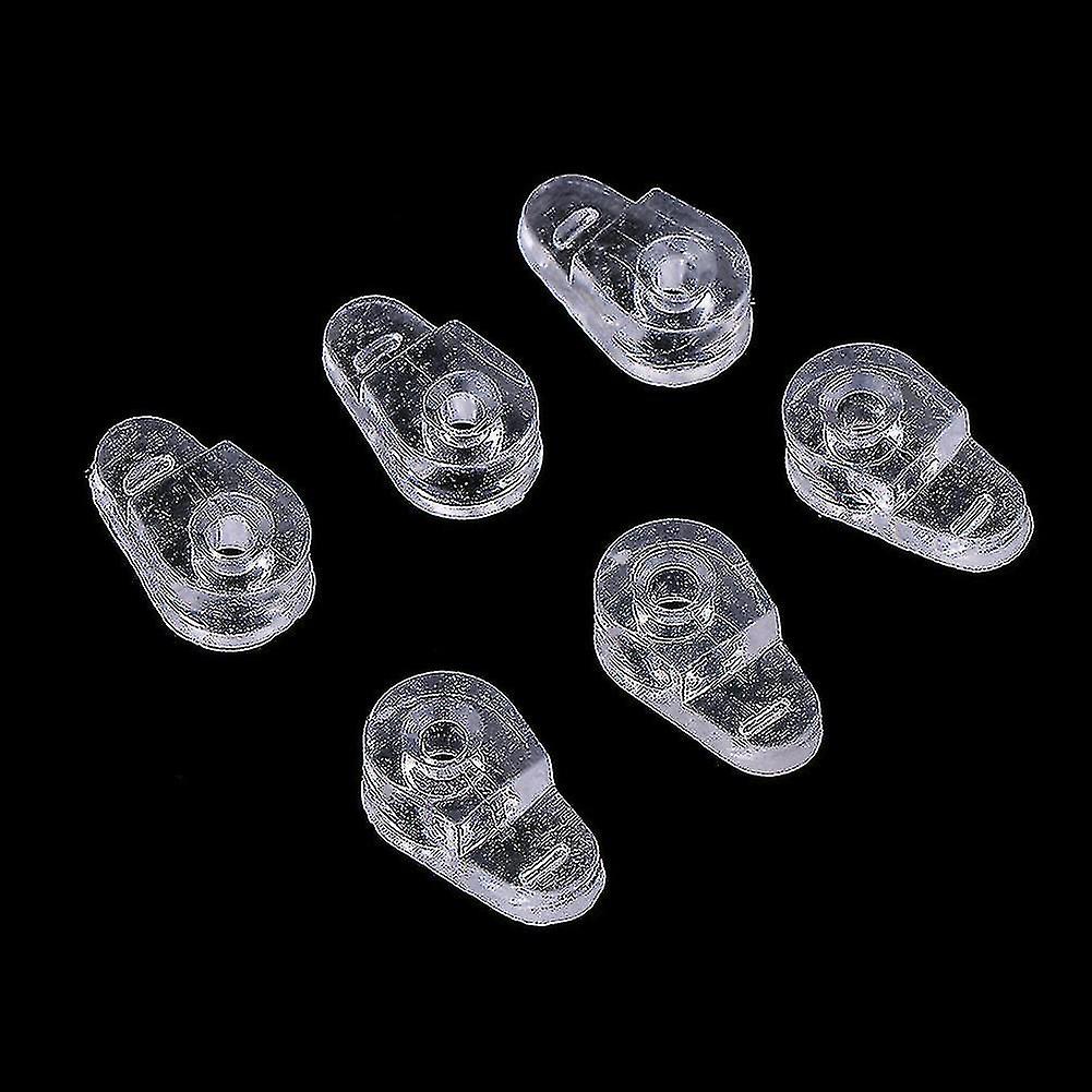 100pcs Plastic Glass Retainer Transparent Mirror Cabinet Fix Clips