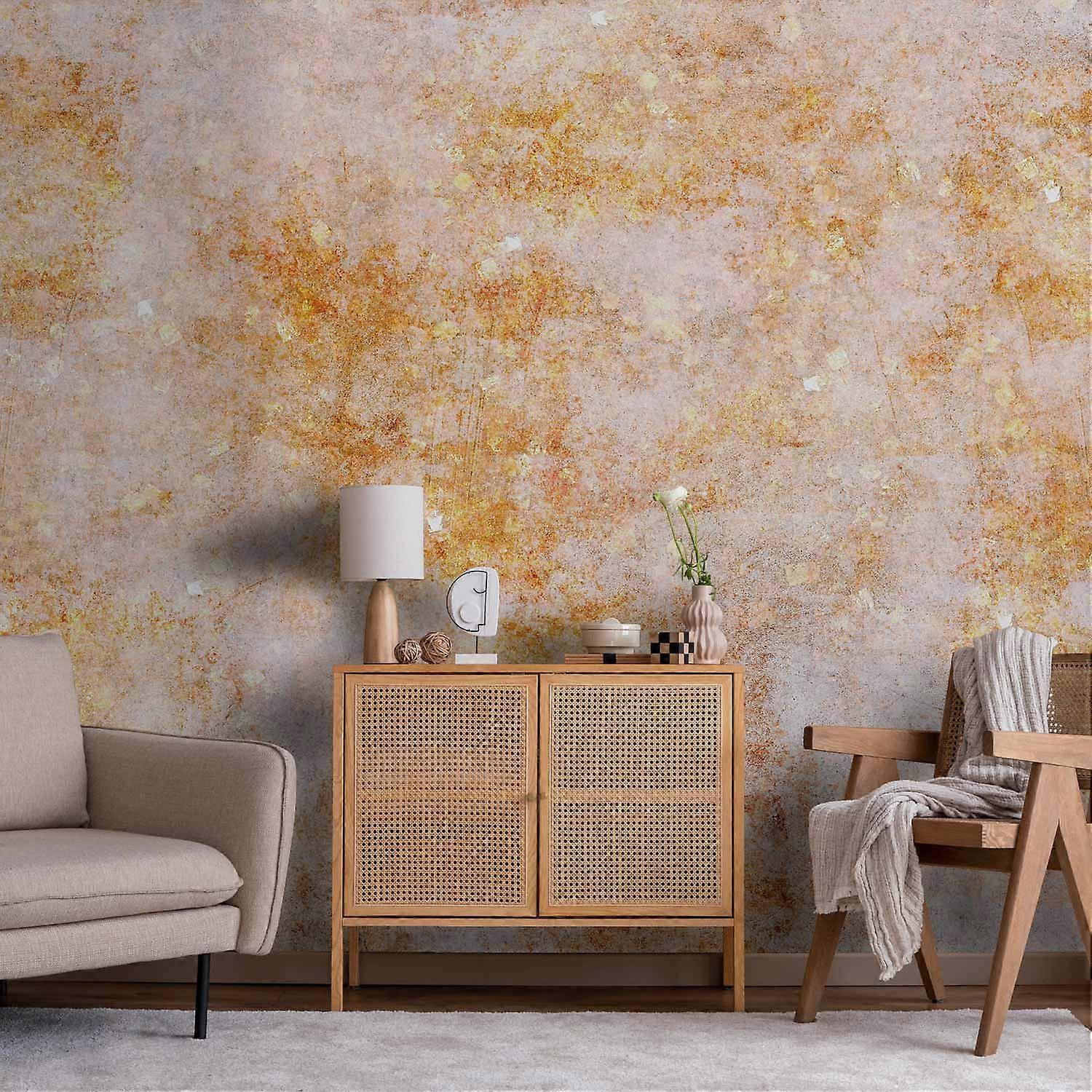 Self-adhesive Wall Mural - Sun explosion - abstract composition with uniform background in patterns