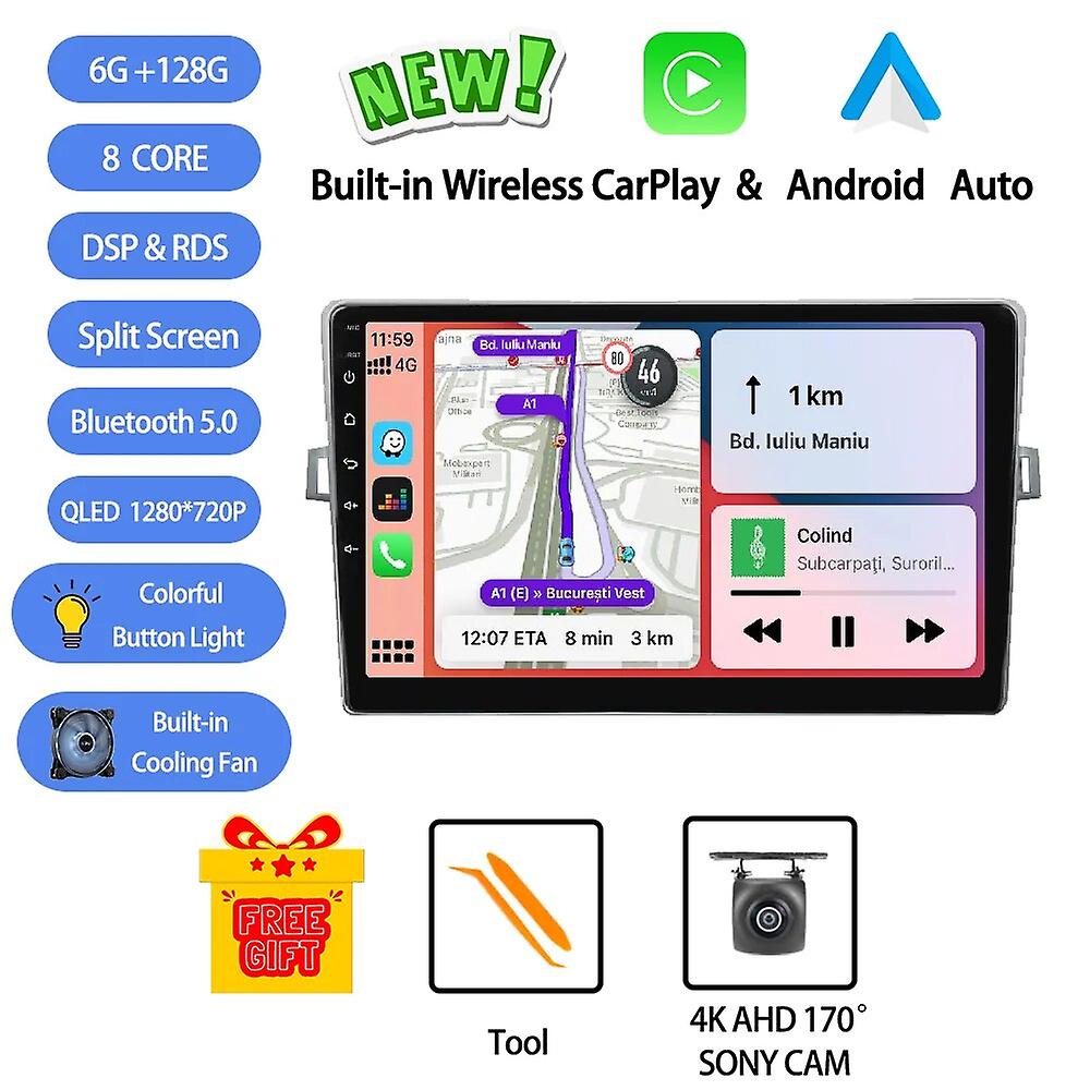 Android 13 For Toyota Verso Ez 2011-2016 Car Radio Stereo Multimedia Video Player Navigation Gps Wireless Carplay Dsp Rds Qled