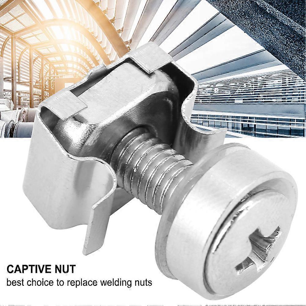 20pcs M5*20 Network Cabinet Rack Screws & Cage Nuts Set