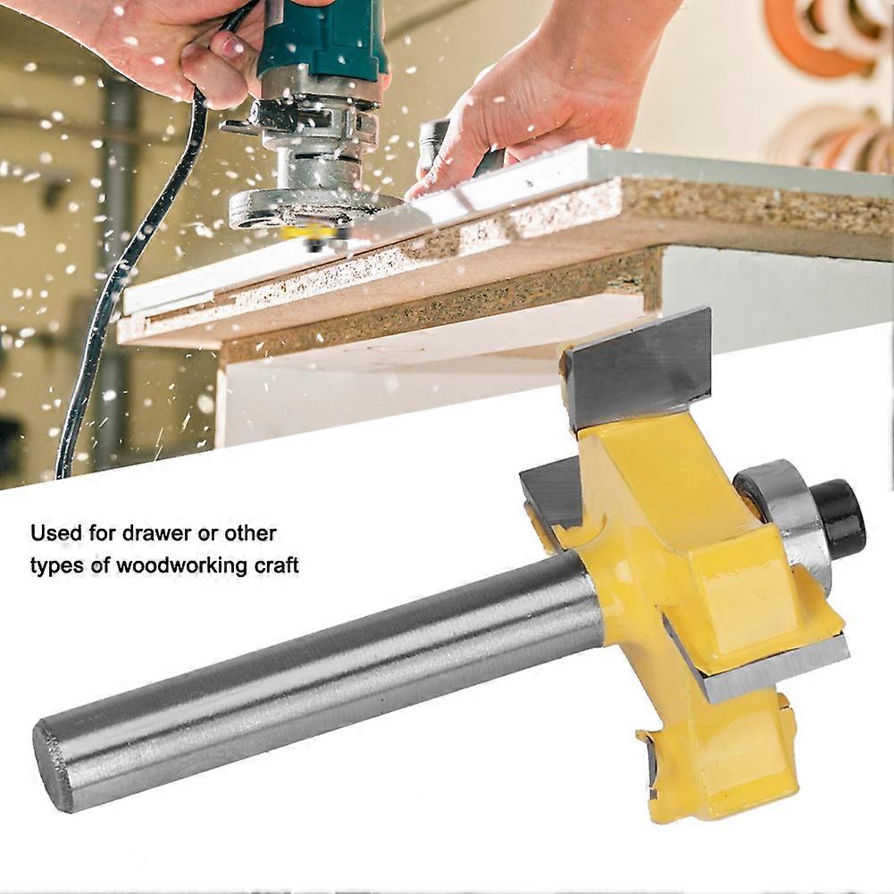 4-Blade Cemented Carbide T Slot Router Bit 6x3/8 Wood Tool