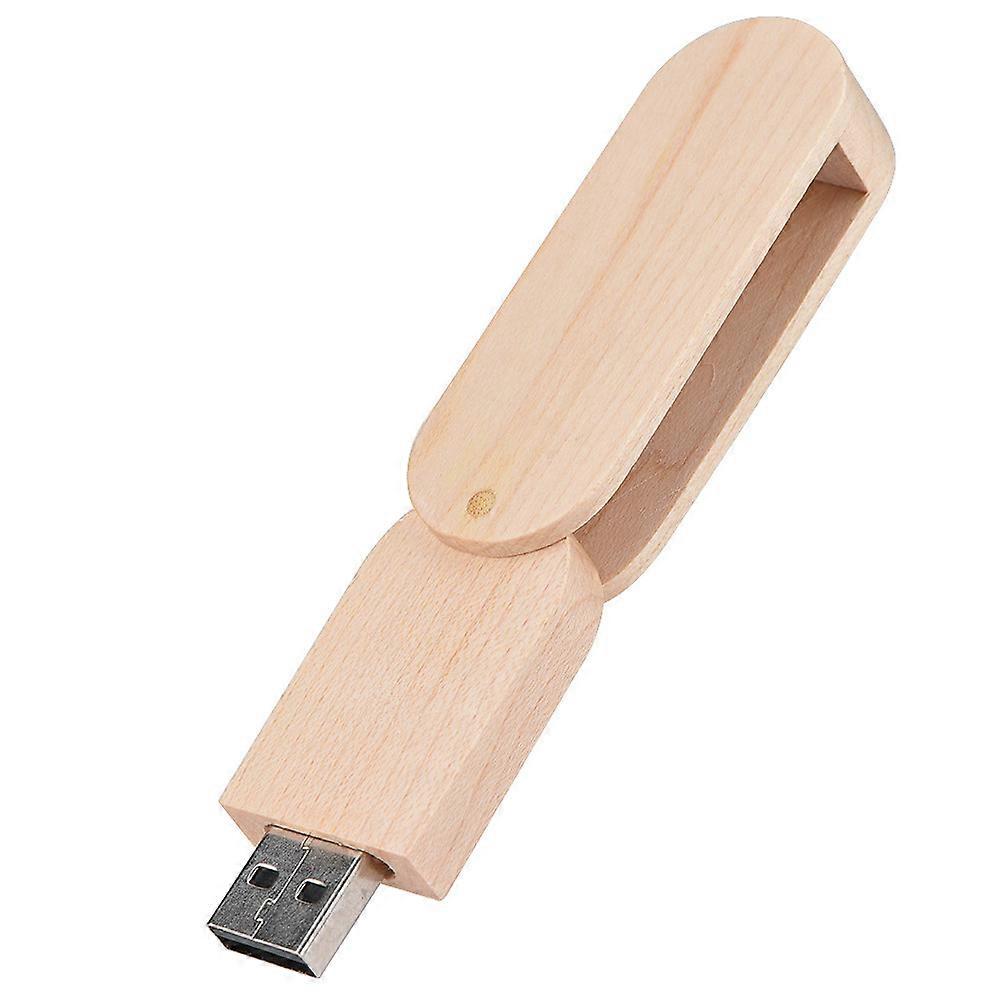 Rotatable Woody USB 2.0 Memory Storage Device Thumb Flash Drive U Disk (Maple, 16GB)