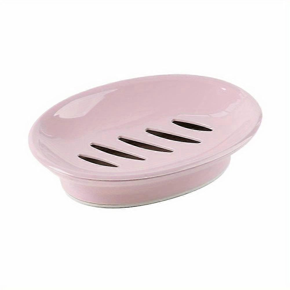 Double Layer Soap Saver - Anti-Slip Portable Oval Storage Holder Case with Stand - Ideal for Kitchen Shower Organization and Bathroom Accessories