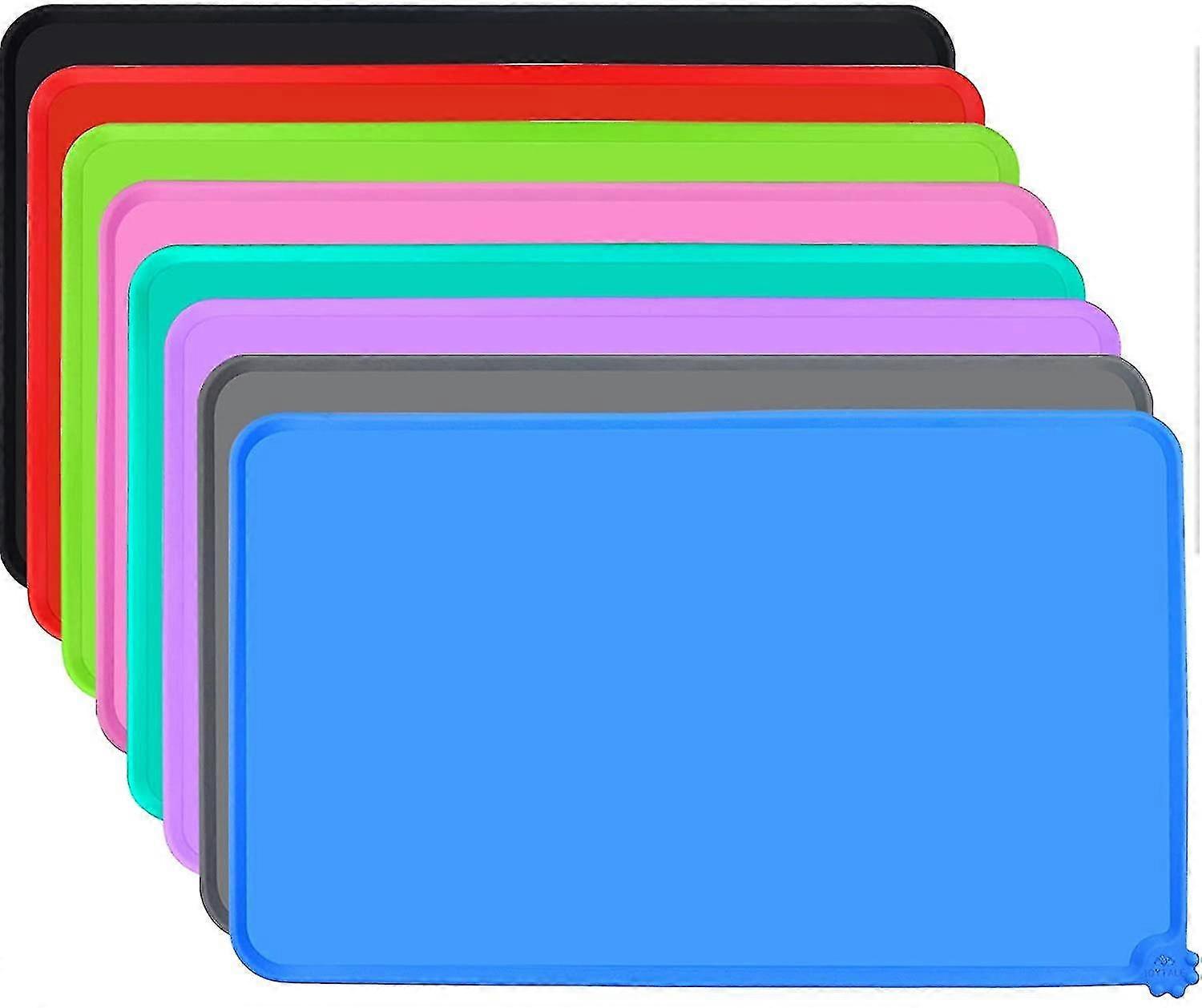 Silikon Evcil Hayvan Besleme Matı Kaymaz Su Geçirmez Kase Paspas Köpek ve Kedi İçin 47 X 30 Cm