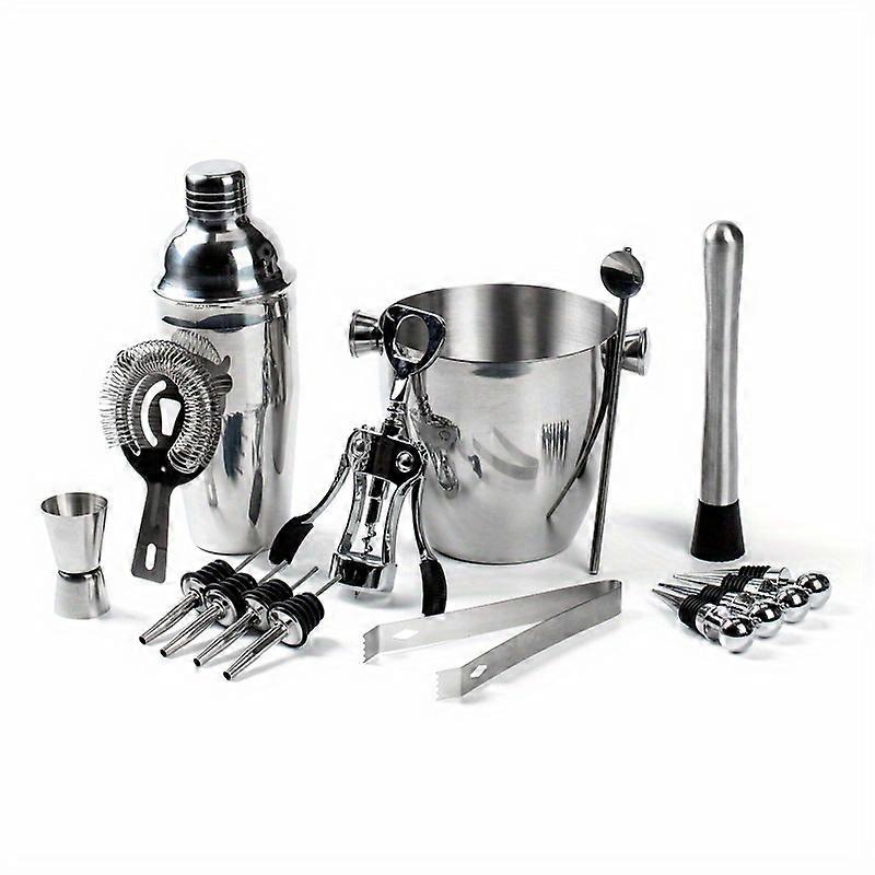 Mixer Set Stainless Steel Cocktail Bartending Tools Ice Bucket Shaker Cups Bar Supplies Bartending