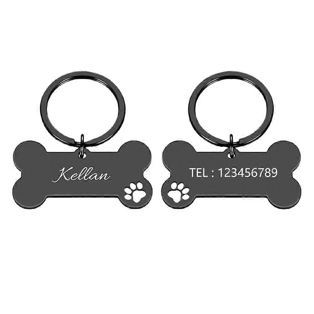 ステンレス鋼アンチロストペットIDタグ骨形状犬用首輪ペンダントペット用品