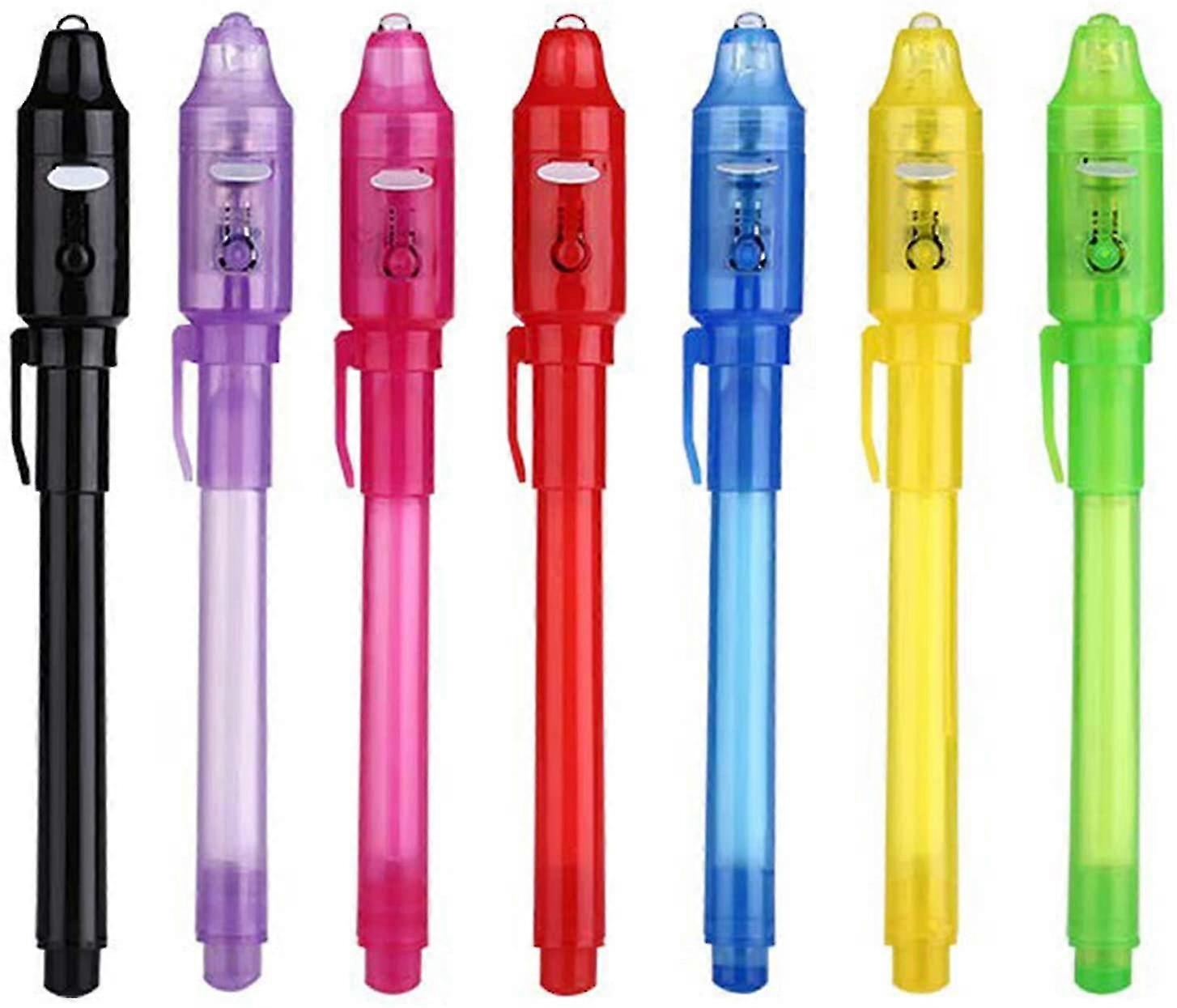 invisible Ink Pen,Spy Pen Invisible Disappearing Ink Pen with UV Light Magic Marker for Secret Message and Kid