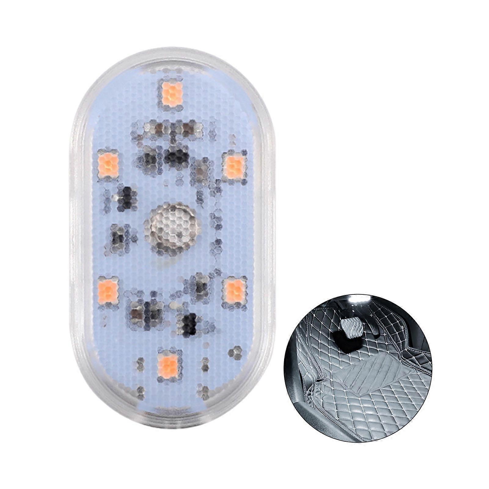 Car LED Light Touch Control 7 Color Changing Waterproof Scratch-Resistant Design Mini Size Rechargeable Wireless Interior LED Light