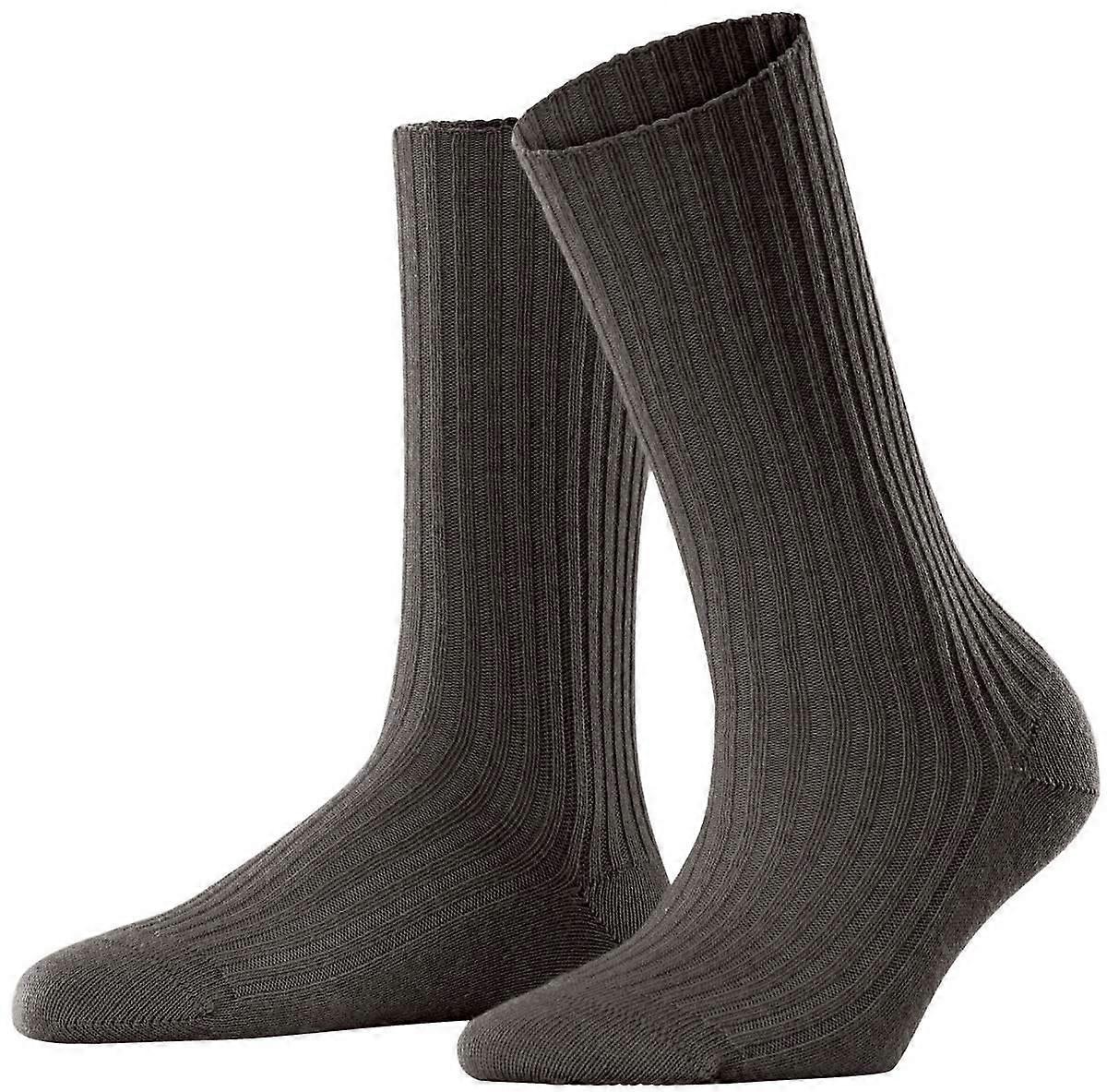 Falke Cosy Wool Boot Socks - Dark Brown