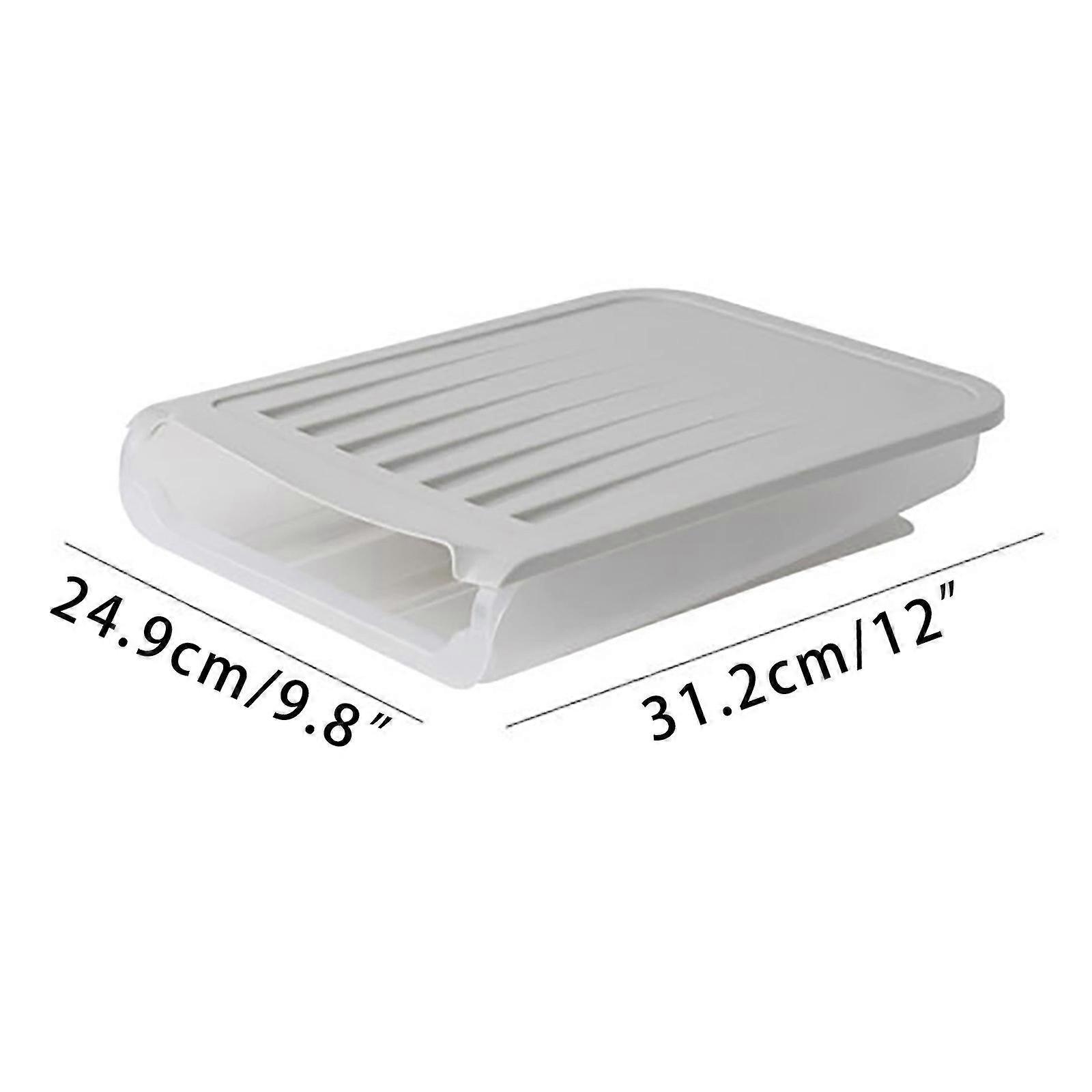 transparent  storage box auto rolling down kitchen fridge fresh container