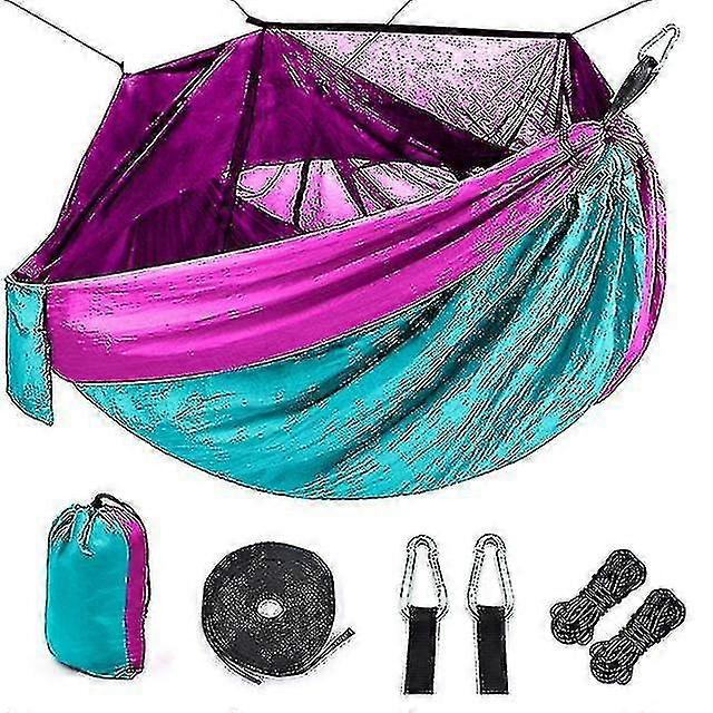 Portable Outdoor Camping Hammock With Mosquito Net High Strength Parachute Fabric Camping Hammock