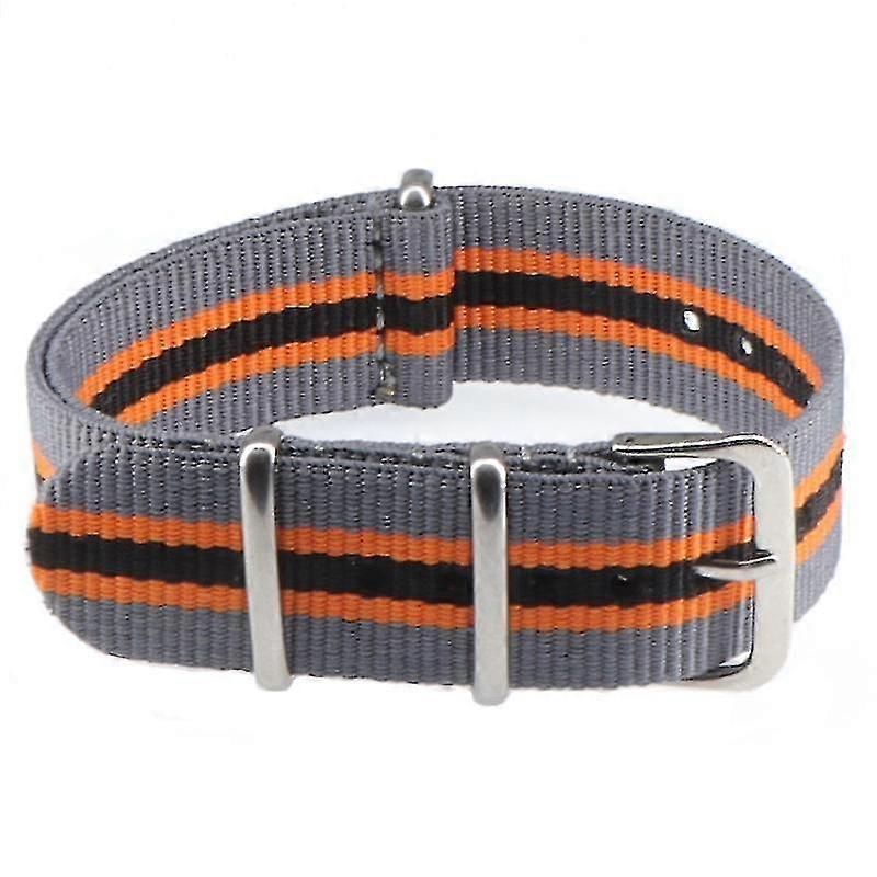 18 مم 20 مم ناتو الجيش الرياضي العلامة التجارية نايلون نسيج حزام إكسسوارات حزام مشبك العصابات 007 ، جيمس بوند. حزام ساعة أسود 20 مم - أسود أحمر أخضر