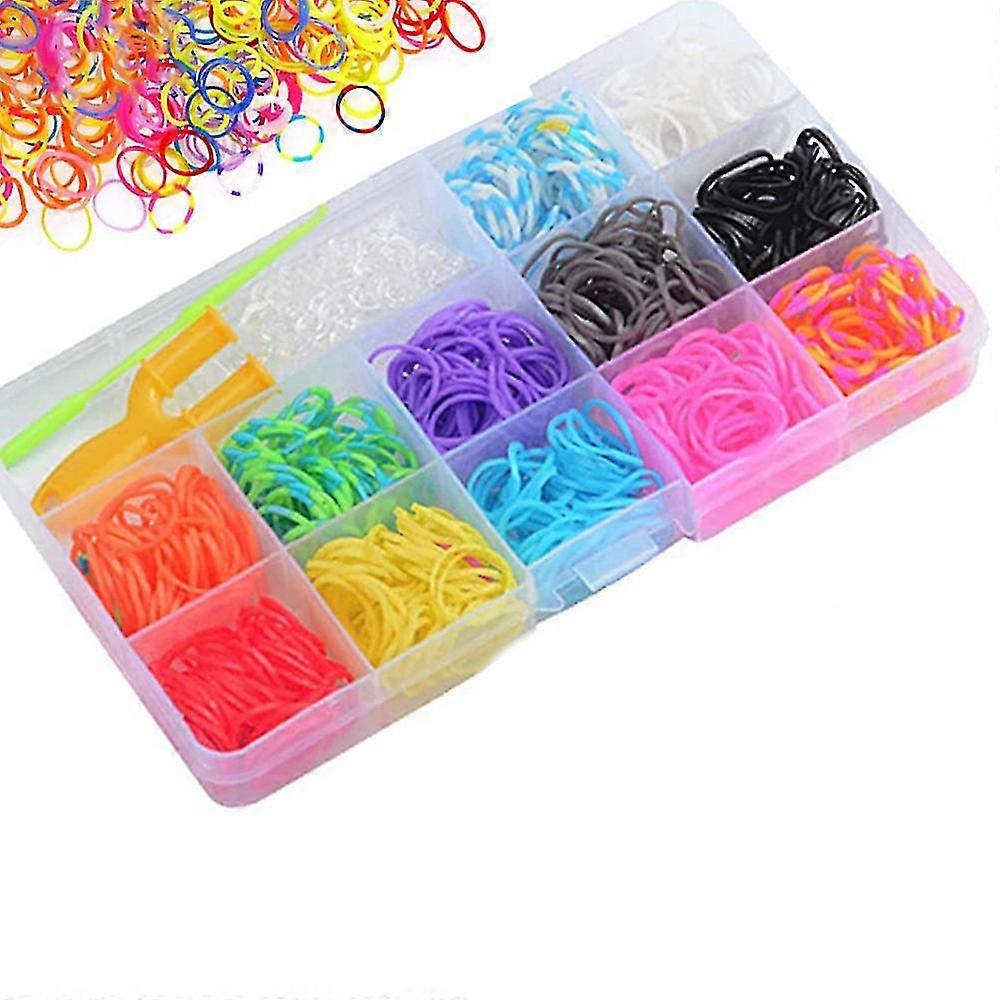 loom bands kit creative rainbow rubber bands ,bracelet making kit