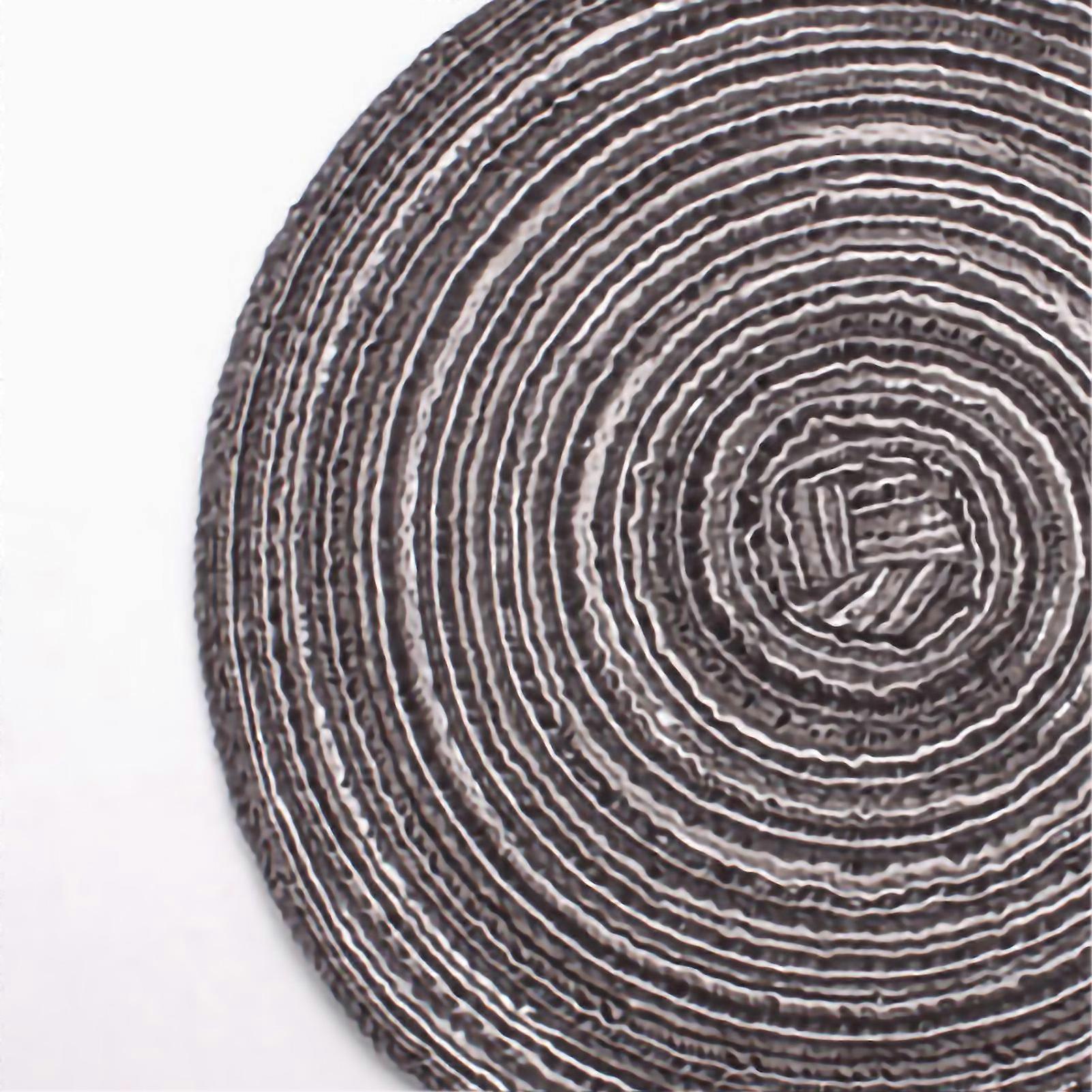 4PCS Round Coaster Set 36cm Dark Gray Heat Insulation Mats