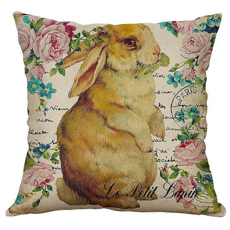 農家イースター枕カバーバニー春の花スロークッションカバーデザイン1517jpjcjh