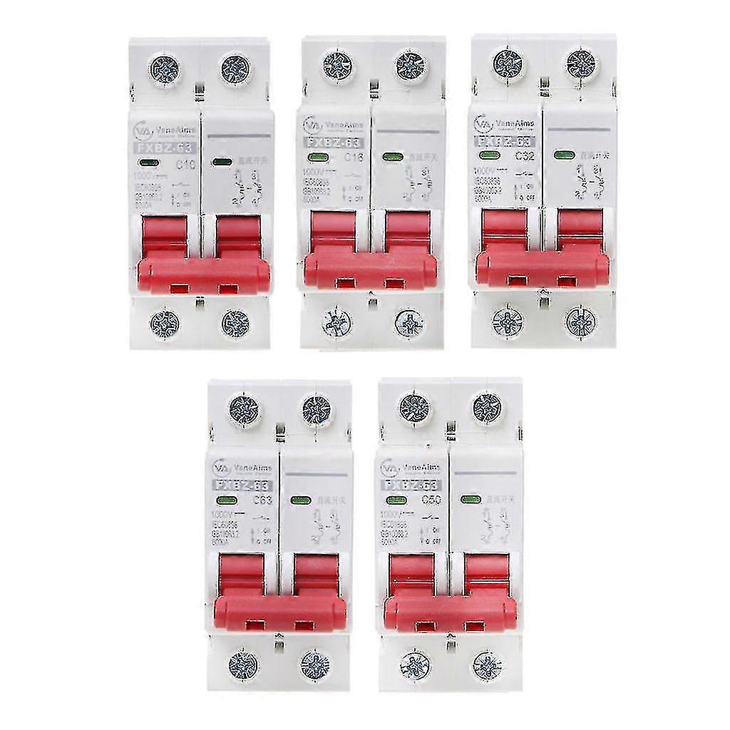 2p DC 1000V aurinko minikatkaisija 10a / 16a / 32a / 50a / 63a DC aurinkosähkö MCB -JA