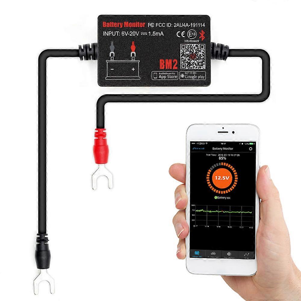 Car Battery Monitor For Android IOS Phone BM2 Diagnostic Tool Voltage Charging Cranking Test Bluetooth 40 With Alarm