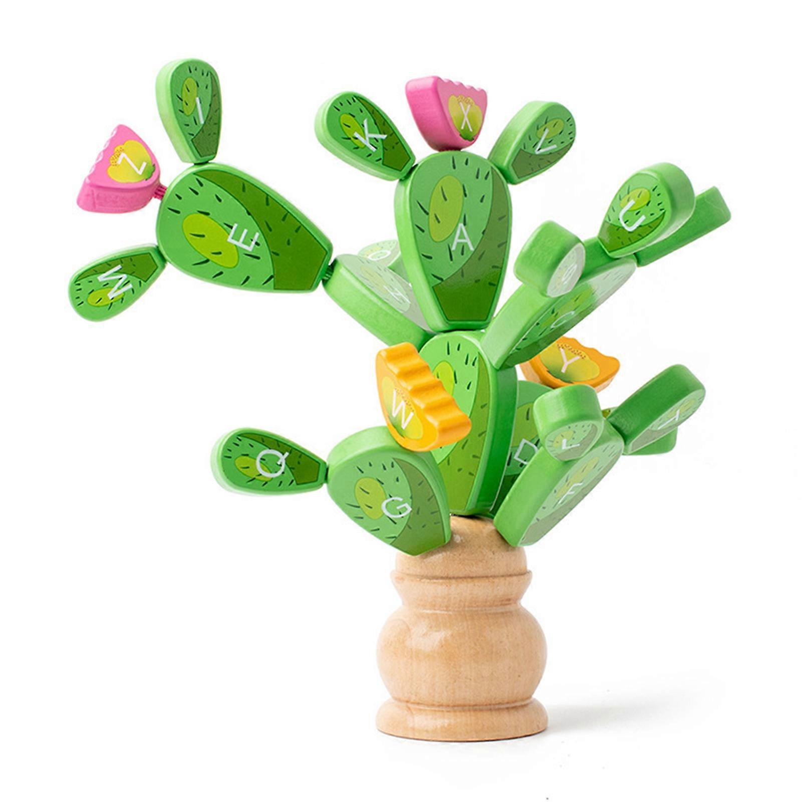 Fashion Cactuses Letters Assembled Toy Hand-eye Coordination Training Plaything for House