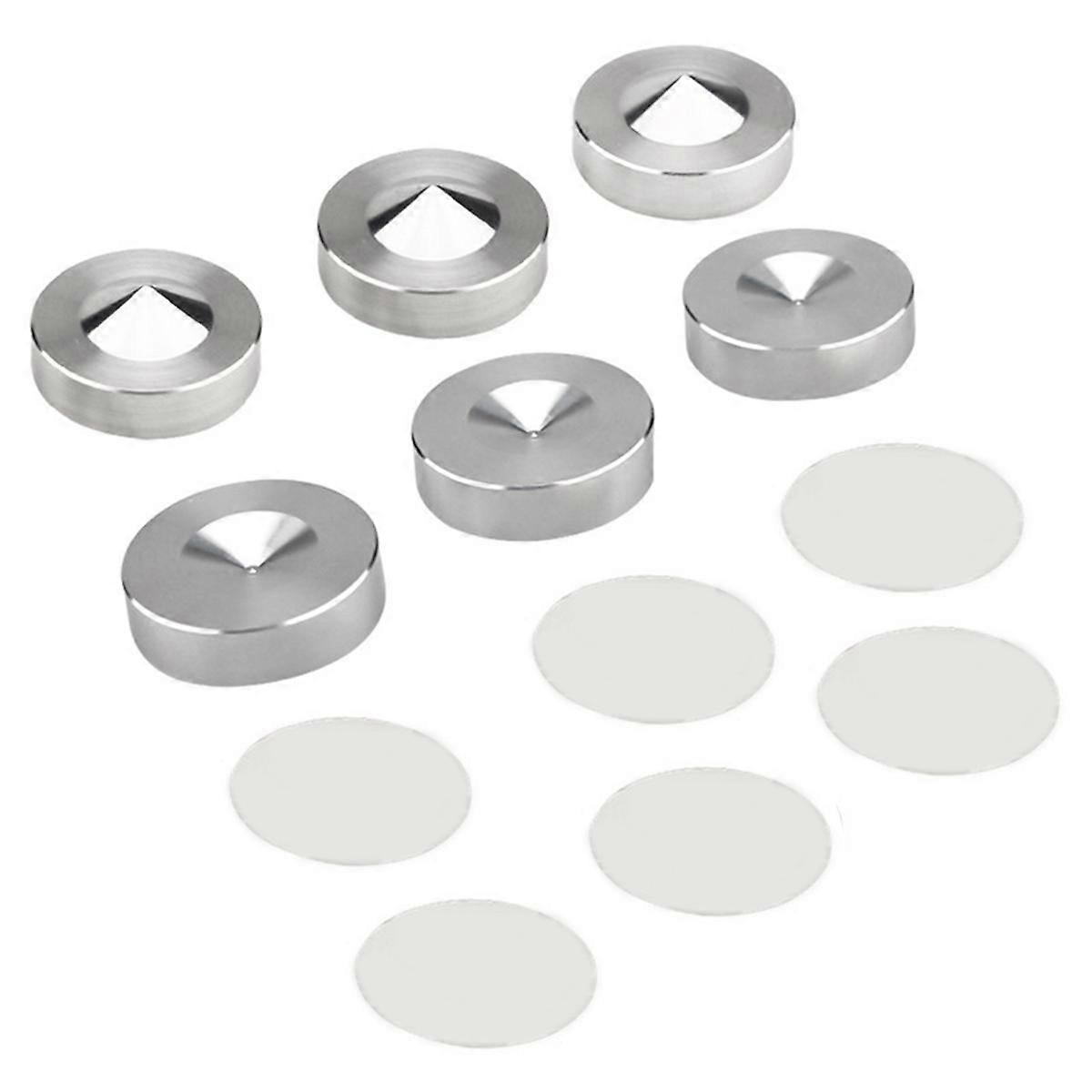 4 Set 23.5mm Stainless Steel HiFi Audio Speaker Isolation Spike Stand Feet Pads Base