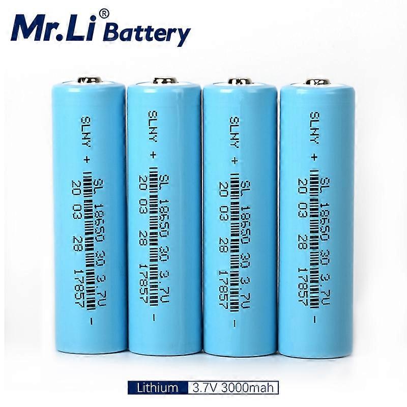 3.7V 3000mah 18650 Lithium Rechargeable Battery Cell With Tip Large Capacity For Energy Storage DIY Battery Mini Fan UPS