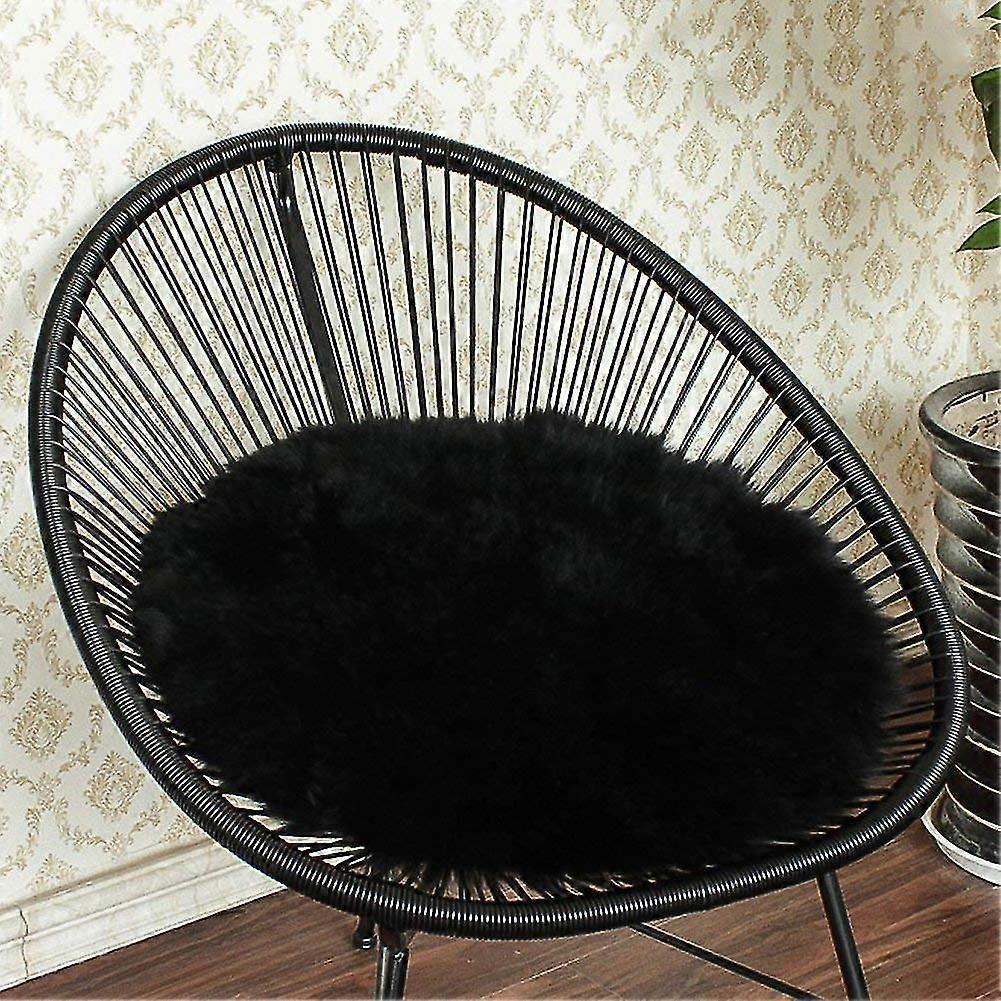 Ctmw Round Faux Fur Sheepskin Chair Cover Seat Cushion Pad,super Soft Area Rugs For L