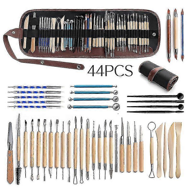 44pcs Pottery Sculpting Tools Kit Clay Sculpting Tool Sculpting Modeling Tools For Potter, Ceramics, Diy Artist