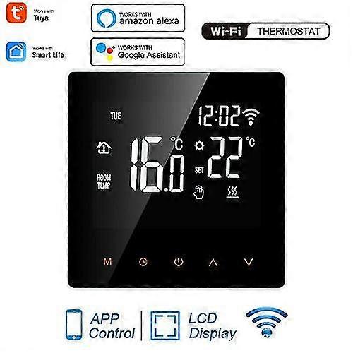Thermostat Gas / Water Boiler Digital Temperature Controller Touch Screen Lcd Display Week Antifreeze