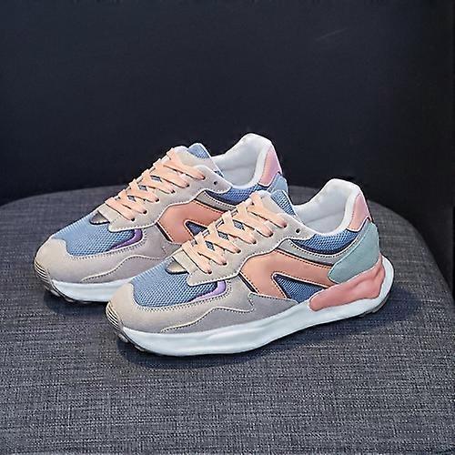 LY-982 Breathable and Comfortable Running Shoes PU Stitching Mesh Casual Shoes