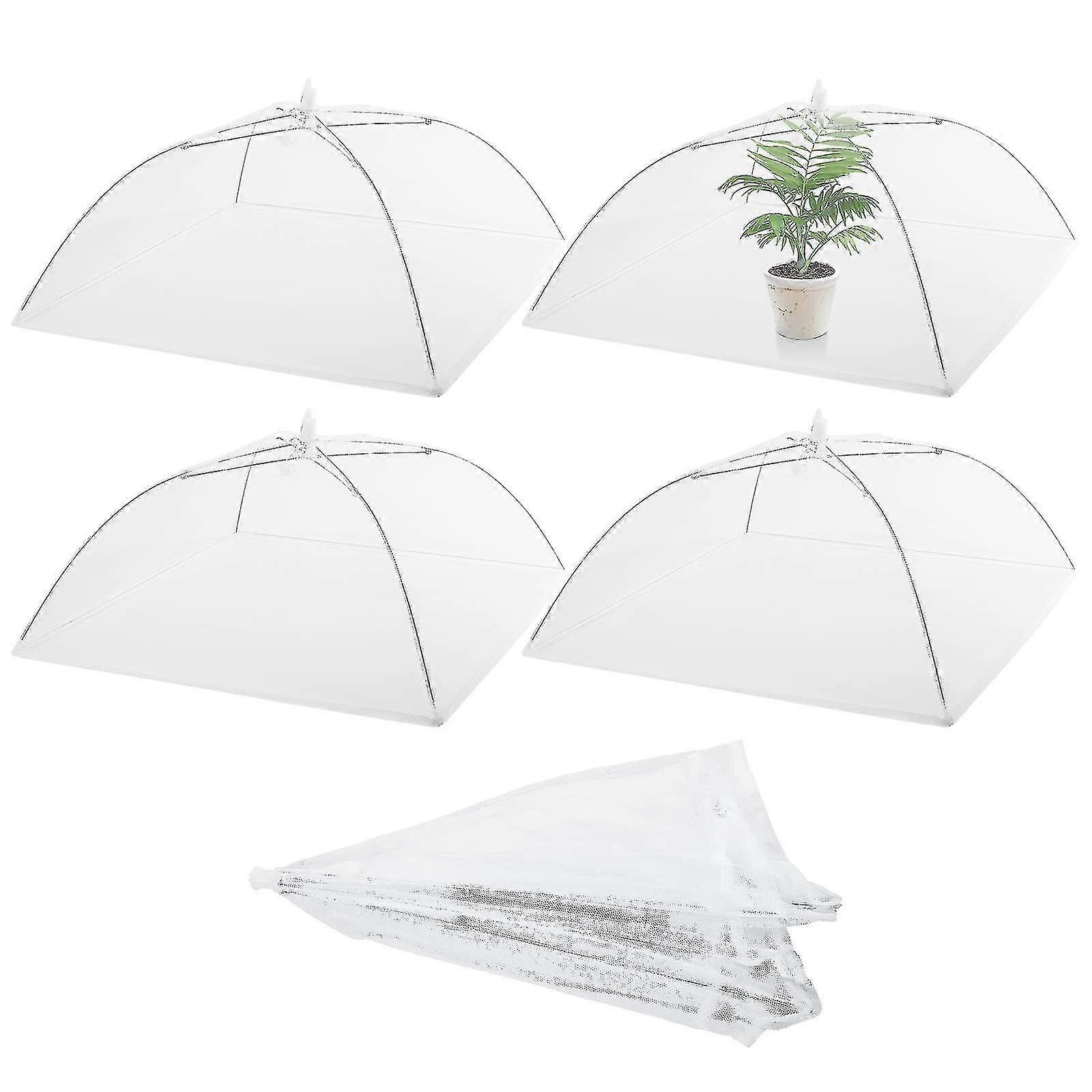 غطاء نبات شبكي 4 حزم قابلة لإعادة الاستخدام قبة الشاشة أغطية النبات خيمة 17 بوصة في الهواء الطلق خيمة النبات مظلة نباتية قابلة للطي - سوزوكا