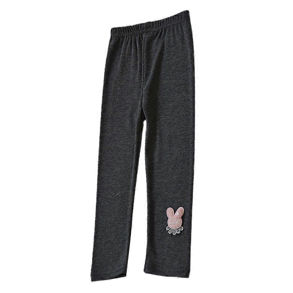 Kids Girls Elastic Waist Long Pants Casual Trousers 3D Bunny Print Leggings
