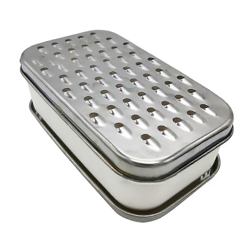 Käsereibe mit Food Saver Behälter 2 in 1 Obst-Gemüse-Zerkleinerungsreiben