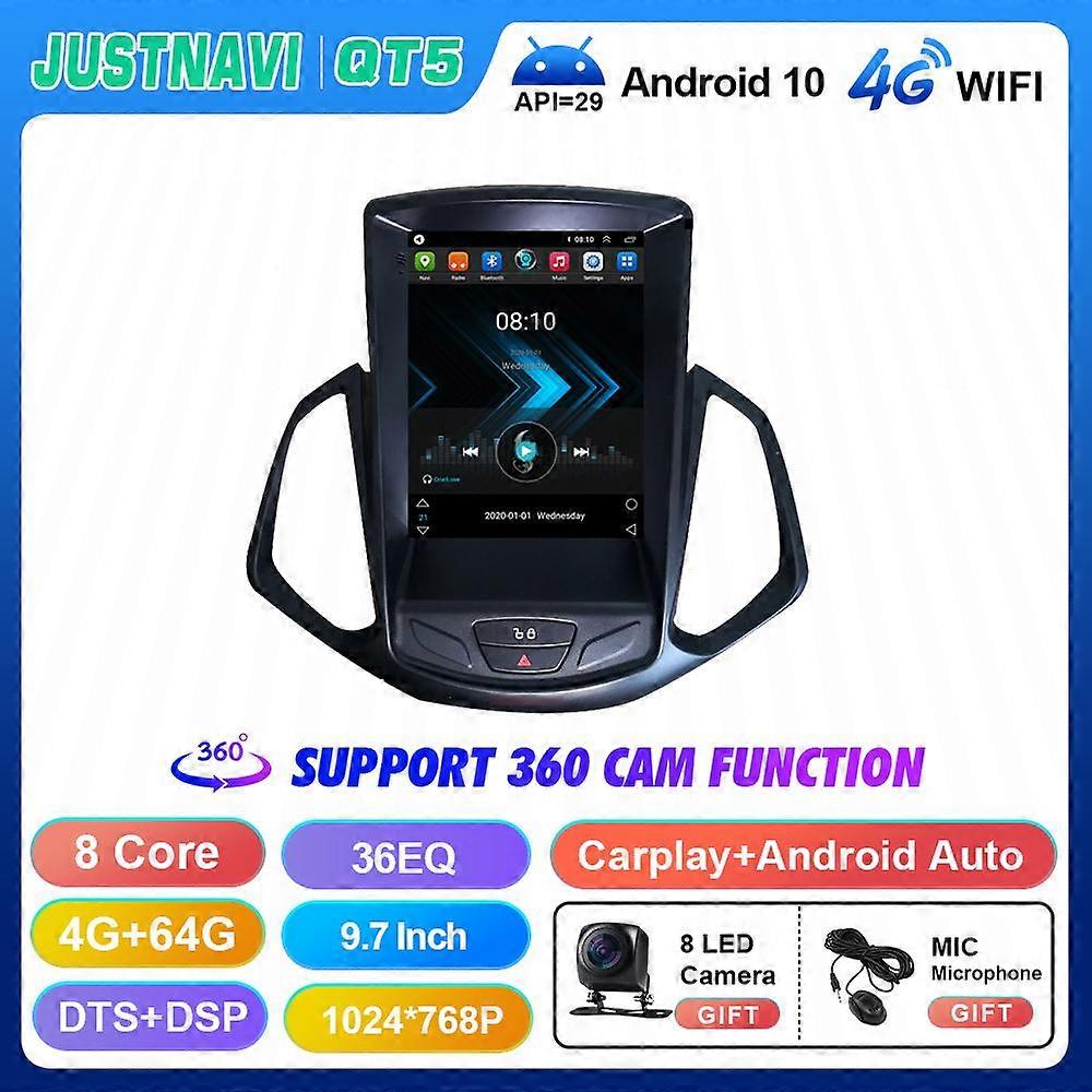 Tesla Style Car Radio For Ford Ecosport 2013-2017 Android 10.0 Multimedia Video Player Navigation Carplay Auto Stereo