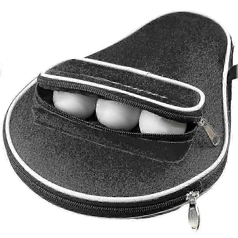 Racket Carry Bag With Ball Storage Pocket Table Tennis Racket Case Cover Waterproof Inner Liner Protection