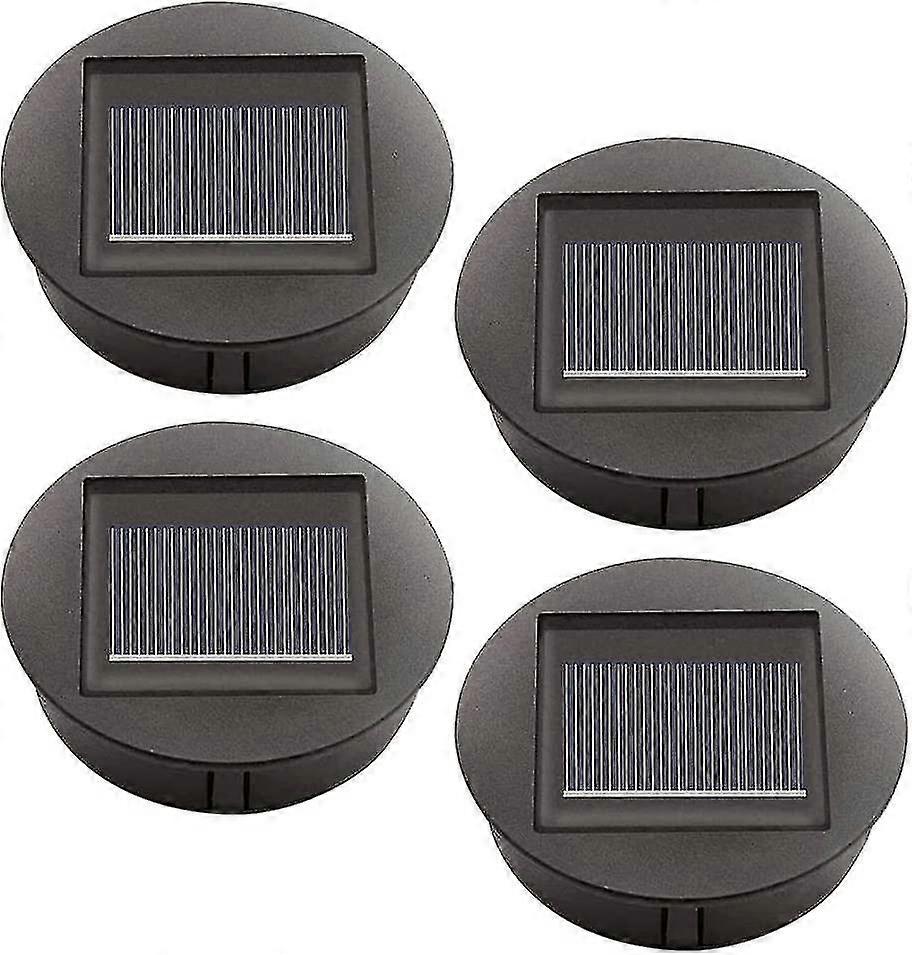 4 Pieces Replacement Solar Lights With Led Bulbs, Solar Top Lights Replacement, Led Solar Panel Lantern Cover