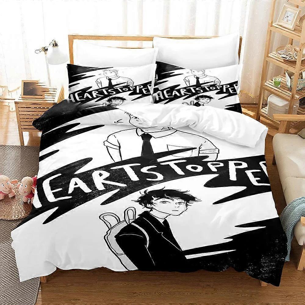 y1978 ملاءات السرير 3D المطبوعة Heartstopper مجموعة الفراش غطاء لحاف غرفة النوم يغطي لحاف واحد مزدوج حجم كينغ غطاء لحاف المنسوجات المنزلية 2/3 قطعة سرير Sh