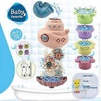 Grappig stapelen van kopjes kinderbadspeelgoed waterwiel spelen in waterstrand DIY vroeg onderwijs stapel van bekers baby badkuip speelgoed