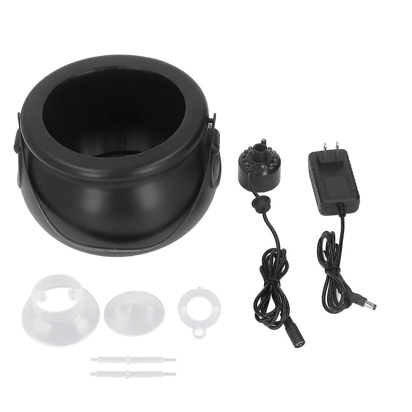Cauldron Fog Machine Metal Plastic 12 LED Color Changing Spooky Ambience Halloween Mist Maker with Cauldron 100240V