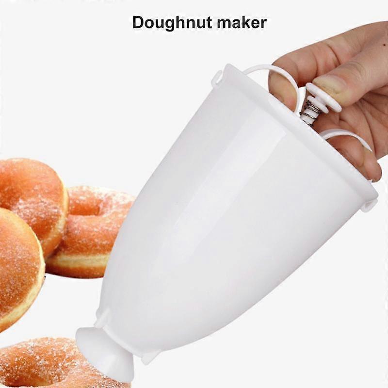 1pc Donut Mould Easy Fast Donut Maker Manual Waffle Dispenser Machine Arabic Waffle Plastic Lightweight Deep Fry Tools