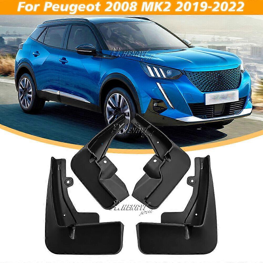 4Pcs/Set Mud Flaps Splash Guards  Mudguard Fender For Peugeot 2008 2019-2022