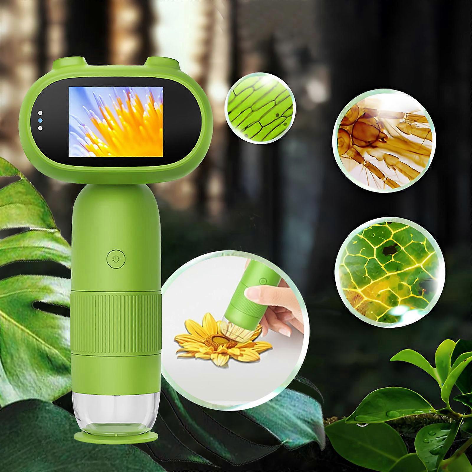 Microscope pour enfants Mini microscope numérique pour enfants avec écran de carte 32 Go Microscope portable pour enfants 3-12 ans Garçons et filles Puzzle Science Toys For Learnin 