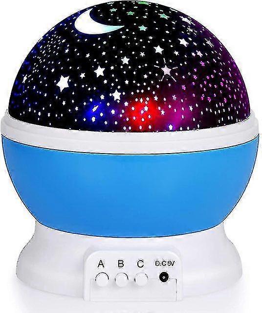 Kids Night Light 360-degree Rotating Projector 8 Colors Changing With Usb Cable