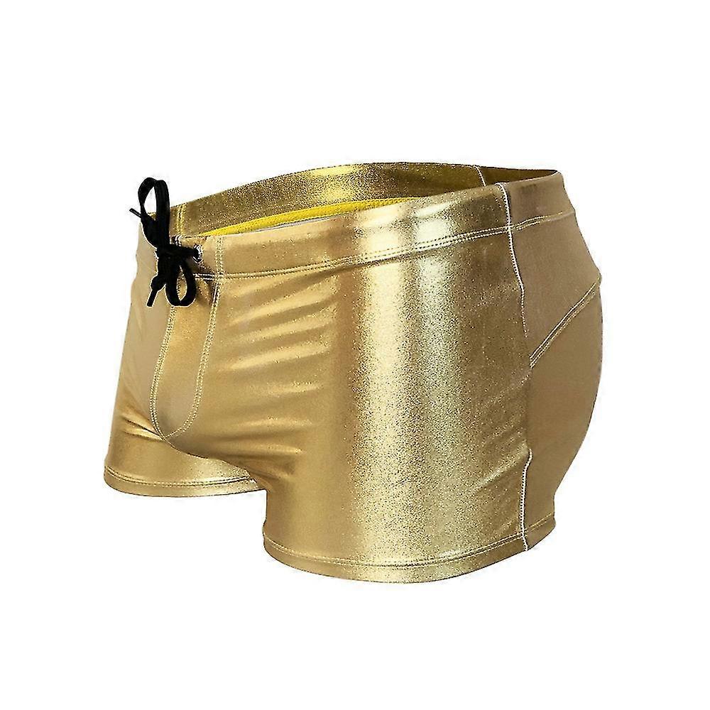 Mens Shiny Leather Shorts