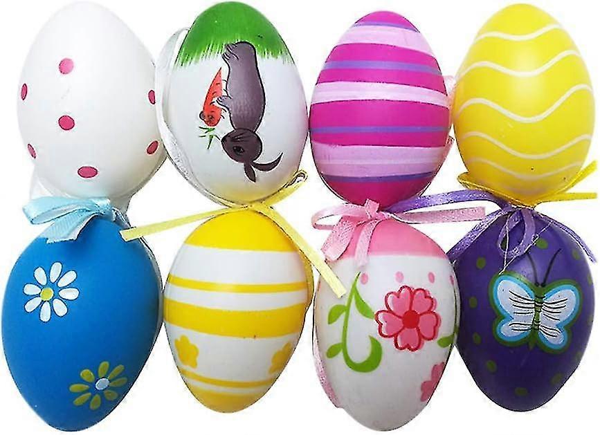 12pcs Easter Egg Decorating Easter Eggs Pendant Easter Egg Hanging Easter Hanging Decorations - ya